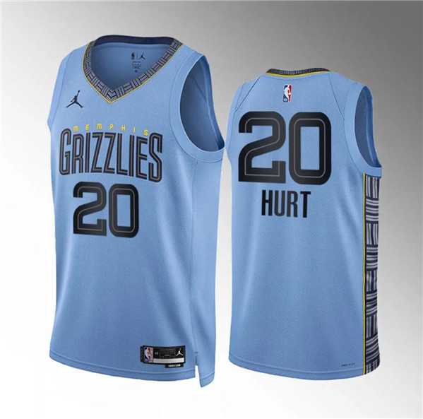 Men%27s Memphis Grizzlies #20 Matthew Hurt Blue Statement Edition Stitched Jersey Dzhi